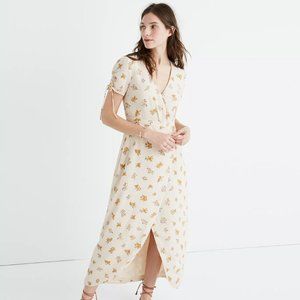 Madewell Silk Wrap Maxi Dress in Field Bouquet